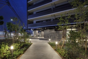 アプローチ夕景